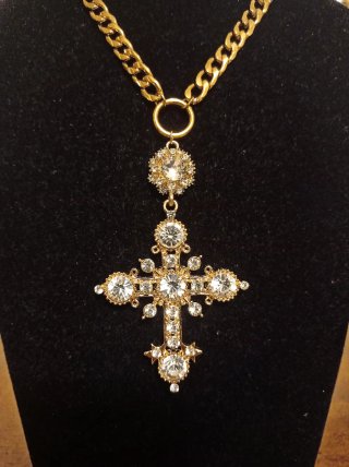 Parure croci gioiello stile retrò oro