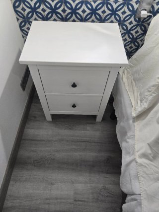 Cómoda blanca, cajon madera