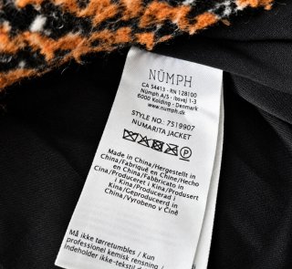 Abrigo Nümph Numarita tweed talla 38 oversize