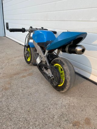 Mini Moto Polini 910rs Azul/Plata