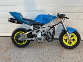 Mini Moto Polini 910rs Azul/Plata