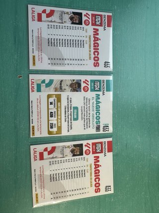 Lote 4 cartas fútbol Benzema