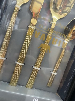 Nuove posate 24 pezzi   oro Bavaria