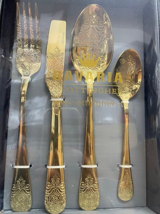 Nuove posate 24 pezzi   oro Bavaria