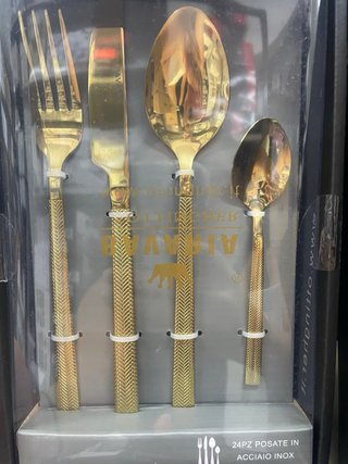 Nuove posate 24 pezzi   oro Bavaria