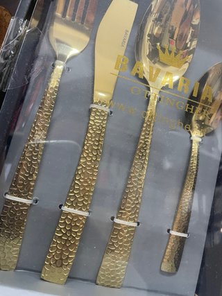 Nuove posate 24 pezzi   oro Bavaria