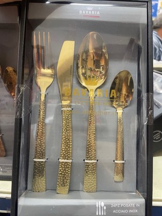 Nuove posate 24 pezzi   oro Bavaria
