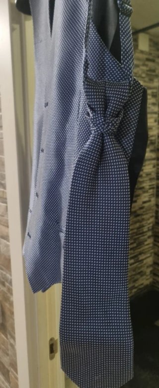Traje de boda azul