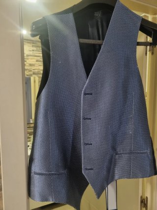 Traje de boda azul