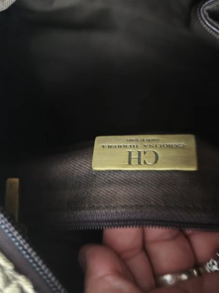 Bolso Carolina Herrera Beige/Marrón Original