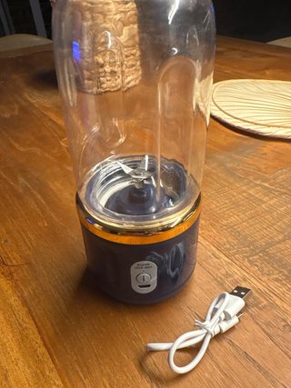 Batidora portátil USB azul