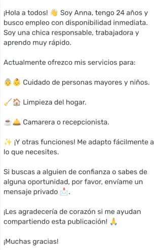 Busco empleo, disponibilidad inmediata