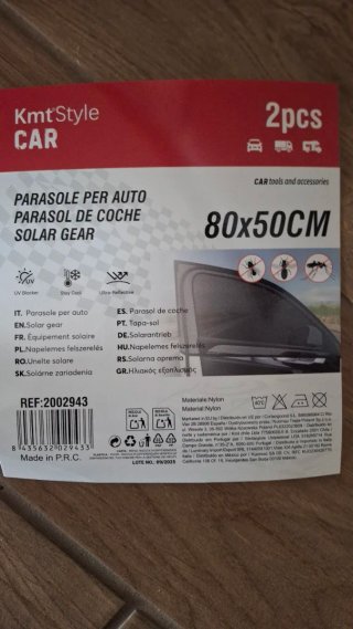 Parasole per auto 2pz 80x50cm