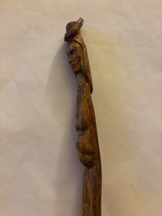1 CALZA SCARPE ORIGINALE AFRICANO VINTAGE IN LEGNO