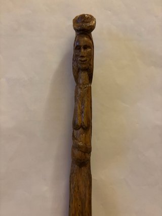 1 CALZA SCARPE ORIGINALE AFRICANO VINTAGE IN LEGNO