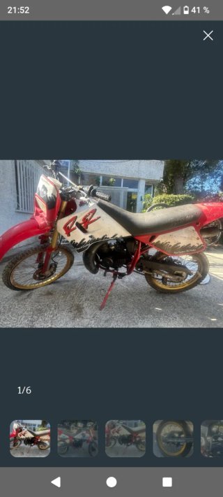Rieju Drac 50cc Enduro/Motocross Roja y Blanca