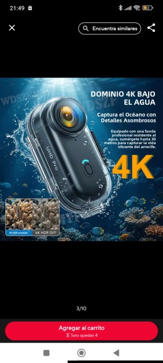 Cámara Deportiva 4K WDSZKMYF WiFi