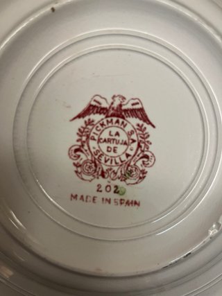 La Cartuja de Sevilla Vajilla Rosa 202