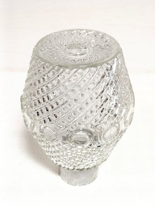 Globo vintage em vidro com relevos para candeeiro
