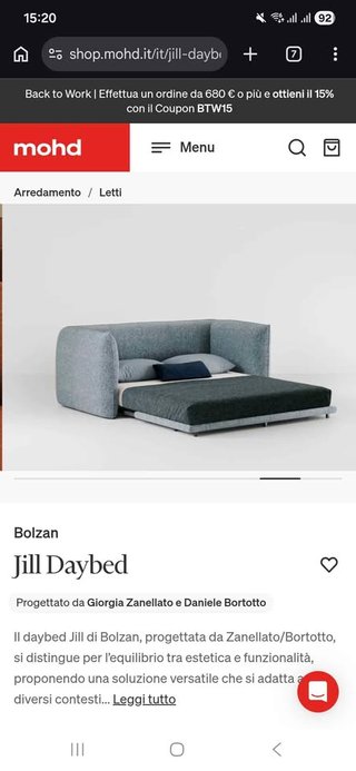 Divano letto Bolzan Jill Daybed - come nuovo