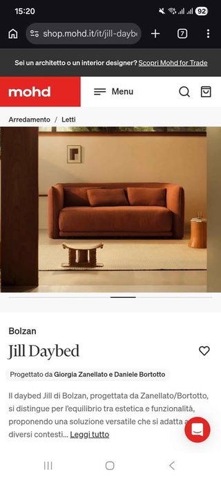 Divano letto Bolzan Jill Daybed - come nuovo