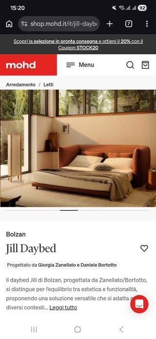 Divano letto Bolzan Jill Daybed - come nuovo