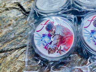 Moneda 1 oz Plata Pura Ryu Capcom