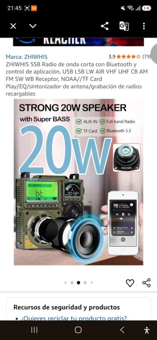 Radio multibanda ZHIWHIS ZWS-C919. ¡Envío gratis!