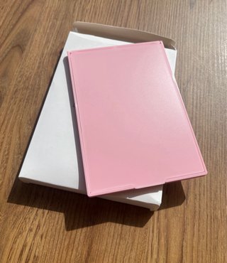 Espejo de sobremesa rosa