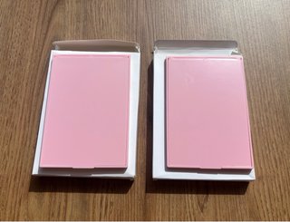 Espejo de sobremesa rosa