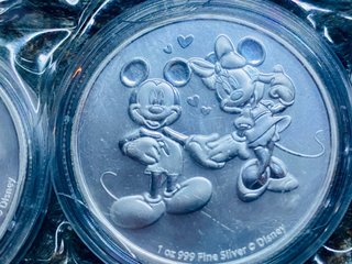 Moneda Plata 1 oz Mickey Minnie Disney