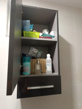 Armario de baño gris