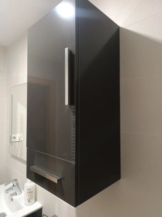 Armario de baño gris