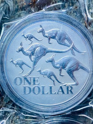 Moneda 1 oz Plata Pura Canguro Dólar Australiano