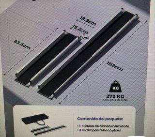 Rampa salvaescaleras plegable aluminio