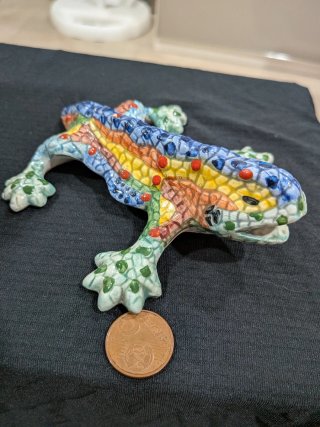 Salamandra Decorativa Cerámica Multicolor