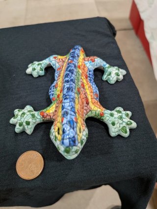 Salamandra Decorativa Cerámica Multicolor