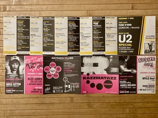 Lote Flyers Programación Clubs Barcelona 2005