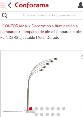 Lámpara de Pie Arco Metálica