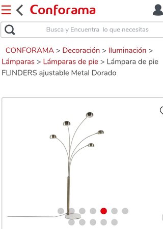 Lámpara de Pie Arco Metálica