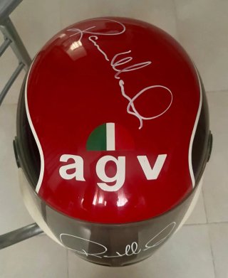 Casco AGV Randy Mamola Firmado.