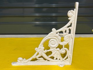 Antiguo Soporte bancada de forja 43,5x43,5 cm