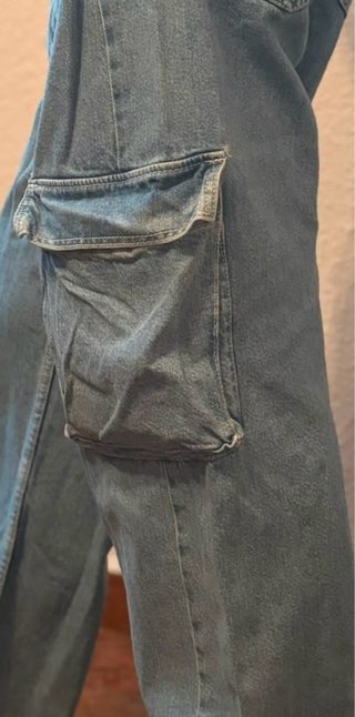 Vaqueros Cargo Azules