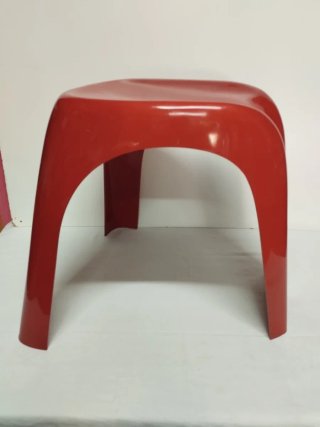 Sgabello rosso anni '70 Giorgina Castiglioni
