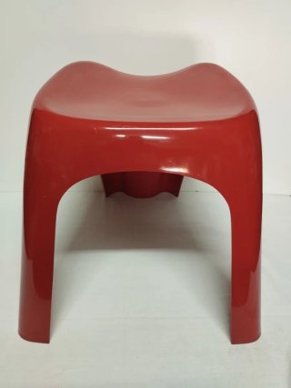 Sgabello rosso anni '70 Giorgina Castiglioni