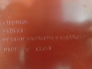 Sgabello rosso anni '70 Giorgina Castiglioni