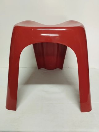 Sgabello rosso anni '70 Giorgina Castiglioni
