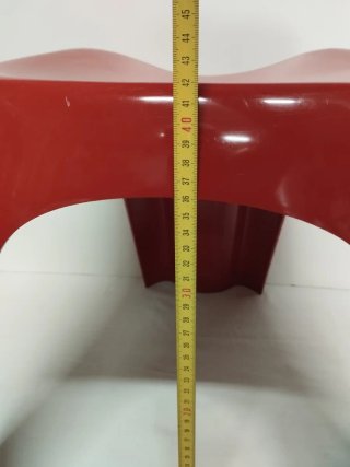 Sgabello rosso anni '70 Giorgina Castiglioni