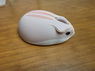 Ratón inalámbrico blanco y rosa