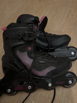 Patines en línea Oxelo negros y rosas